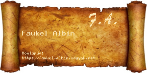 Faukel Albin névjegykártya